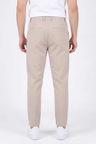 Bej Belden Bağlamalı Erkek Pantolon 462582
