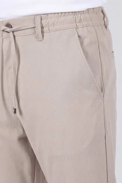 Bej Belden Bağlamalı Erkek Pantolon 462582