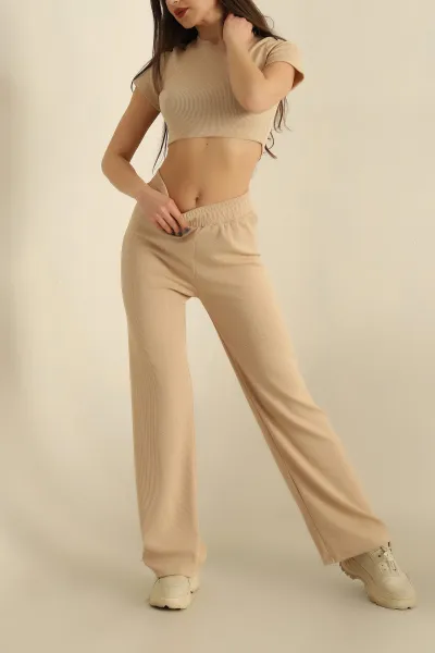 Bej Bürümcük Kumaş İkili Takım 249892