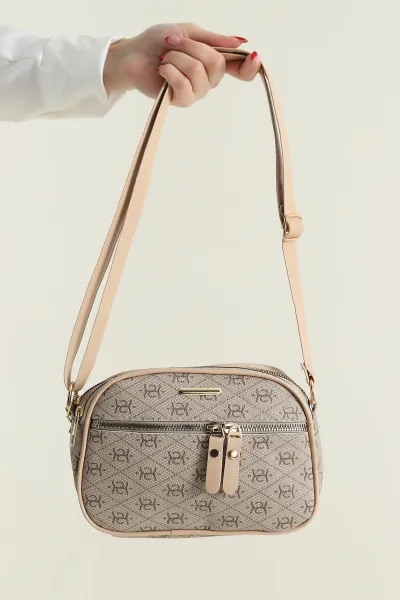 Bej Desenli Bol Gözlü Kadın Omuz Çantası 437373