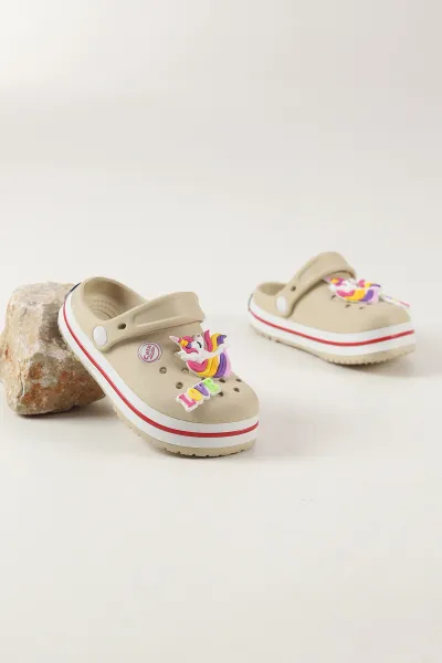 Bej Figürlü Kız Çocuk Sandalet 462429