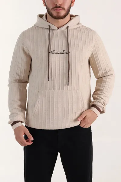 bej-fitilli-yazi-detayli-kapusonlu-erkek-sweatshirt-396197