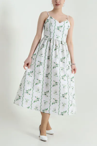 Bej Gipeli Poplin Kadın Elbise 460111