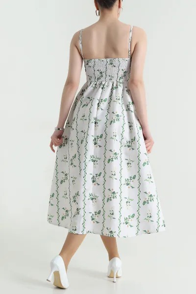 Bej Gipeli Poplin Kadın Elbise 460111