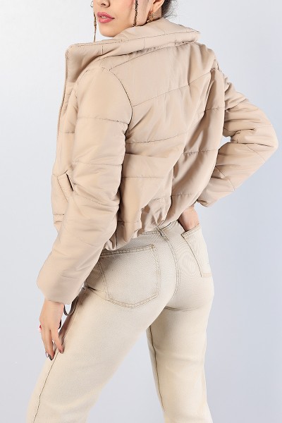 Bej İçi Dolumlu Bayan Mont 81061