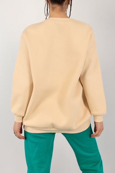 Bej İçi Şardonlu Bayan Sweat 142963