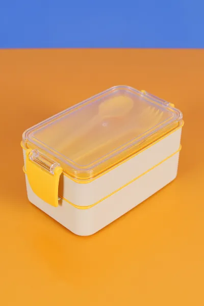 Bej İki Katlı 900 ML Beslenme Kabı 295673