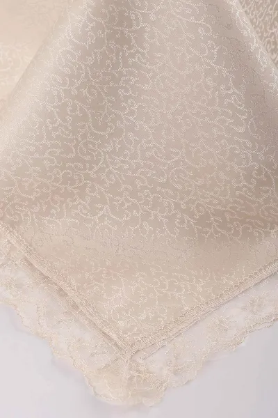 Bej KDK 160x220 Güpürlü Masa Örtüsü 214723