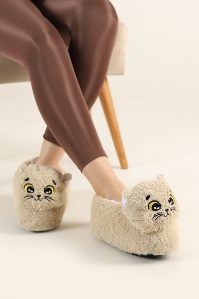 Bej Kedi Detaylı Panduf 220163