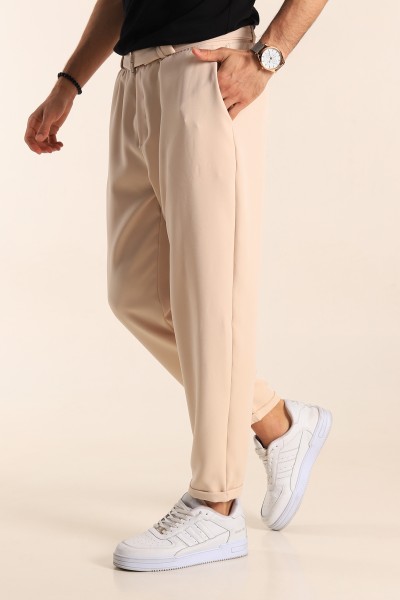 Bej Kemerli Jogger Erkek Pantolon 187813