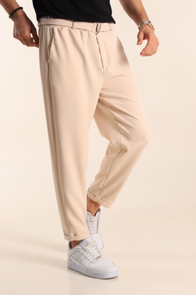 Bej Kemerli Jogger Erkek Pantolon 187813