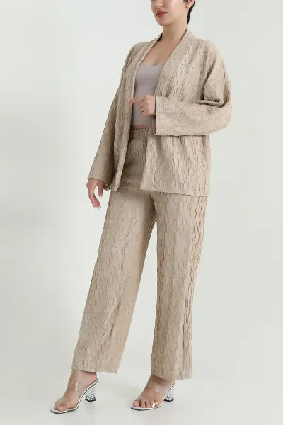 bej-kimono-pantolon-gofre-kadin-ikili-takim-470020