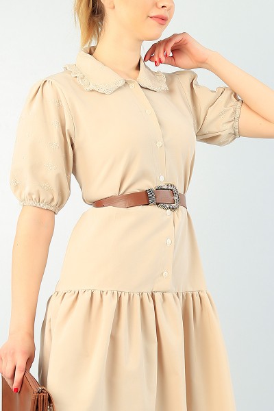 bej-kol-ve-yaka-dantelli-poplin-elbise-63410