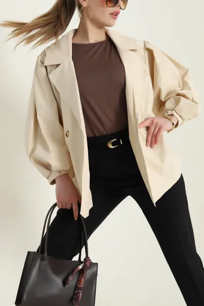 bej-kruvaze-yaka-oversize-trenc-kumas-kadin-ceket-429805