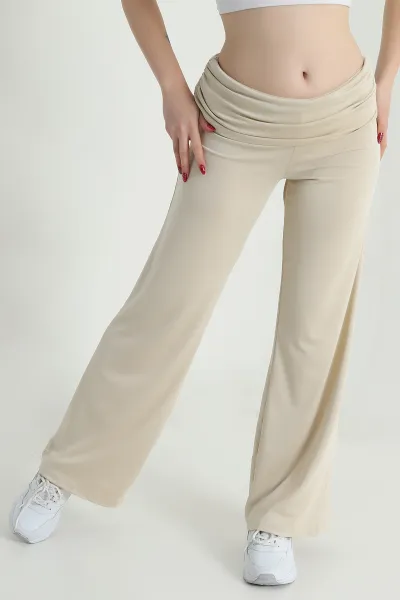 Bej Likralı Oysho Kadın Pantolon 473760