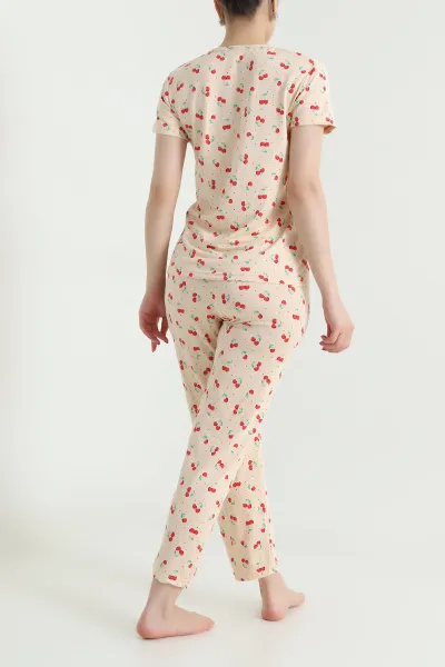 Bej Milan Kadın Pijama Takımı 466489