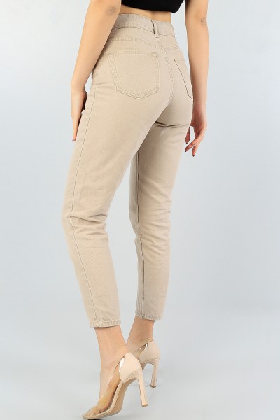 Bej Mom Bayan Kot Pantolon 60357
