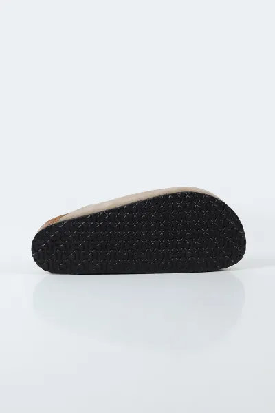 Bej Nubuk Kadın Loafer Terlik 500440