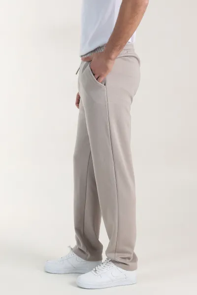 Bej Osyho Kumaş Şardonlu Baggy Erkek Pantolon 407673