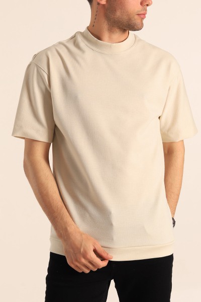 Bej Oversize Erkek Tişört 181810