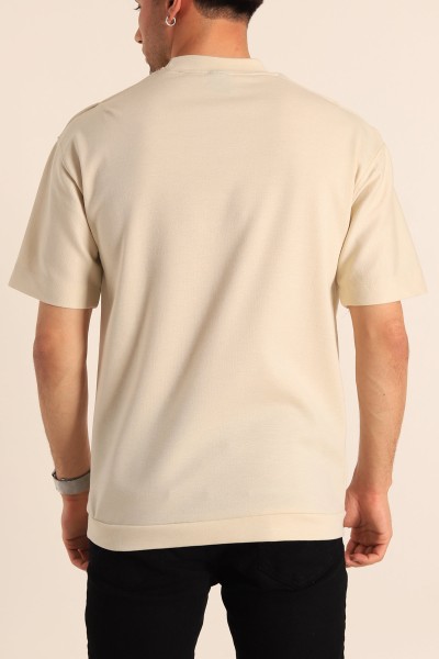 Bej Oversize Erkek Tişört 181810