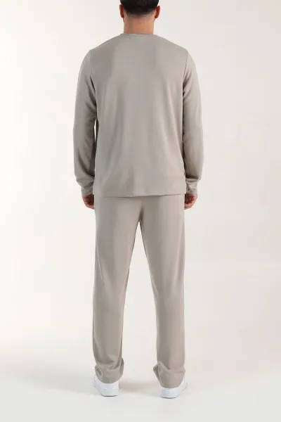 Bej Oysho Kumaş Baggy Erkek İkili Takım 412744