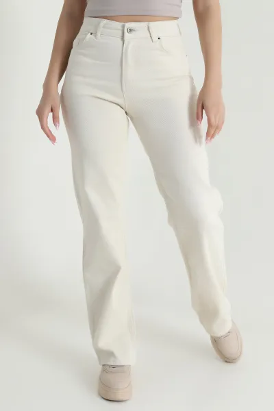 Bej Palazzo Kadın Kot Pantolon 465163