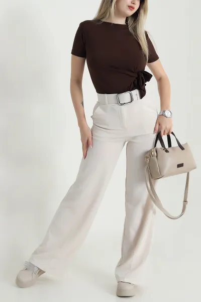Bej Palazzo Kadın Pantolon 470248