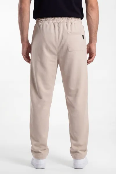 Bej Pike Kumaş Baggy Belden Bağlamalı Erkek Pantolon 442076