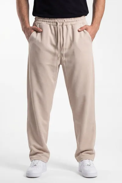 bej-pike-kumas-baggy-belden-baglamali-erkek-pantolon-442076