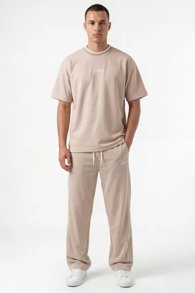 bej-pike-kumas-oversize-erkek-ikili-takim-447695