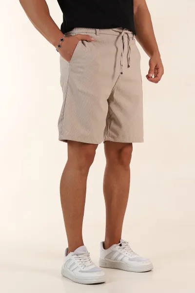 bej-regular-fit-bel-lastikli-erkek-sort-385203