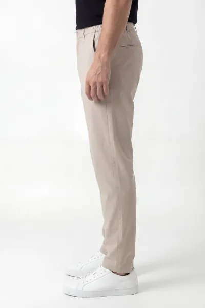 Bej Regular Fit Beli Lastikli Erkek Pantolon 430620