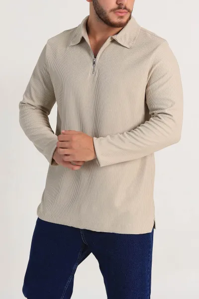 bej-regular-fit-fitilli-doku-polo-yaka-sweatshirt-299826