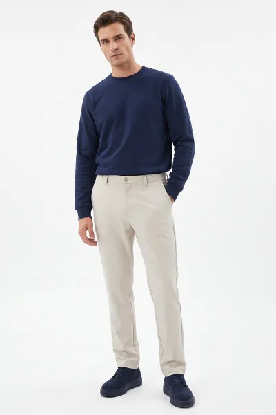 Bej Regular Fit Yeni Sezon Erkek Pantolon 493243