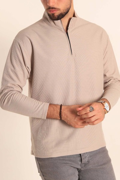 bej-relaxed-fit-balikci-yaka-fermuarli-erkek-sweat-201319