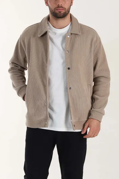 bej-relaxed-fit-fitilli-doku-ici-polarli-erkek-kadife-ceket-399996