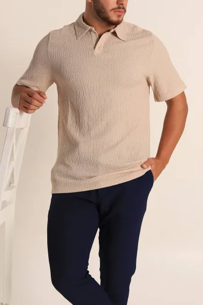 bej-relaxed-fit-melanjli-patli-polo-yaka-erkek-tisort-267626