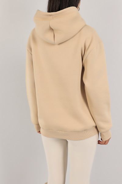 Bej Şardonlu Bayan Sweat 136523