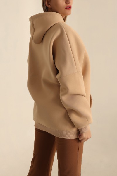 Bej Şardonlu Bayan Sweat 224215