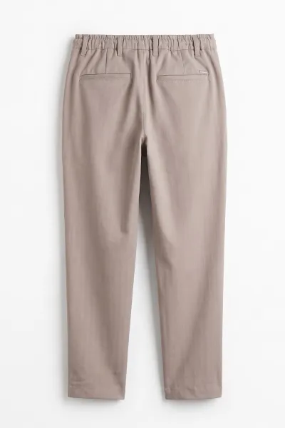 Bej  Slim Fit Belden Bağlamalı Erkek Pantolon 493214