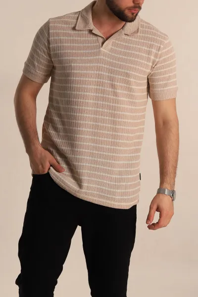 bej-slim-fit-cizgili-polo-yaka-erkek-tisort-276014