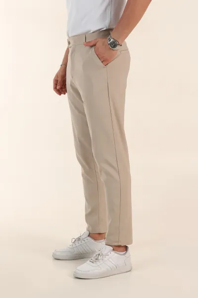Bej Slim Fit Erkek Kumaş Pantolon 367967
