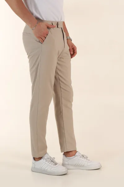 Bej Slim Fit Erkek Kumaş Pantolon 367967