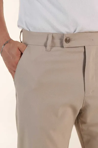 Bej Slim Fit Erkek Kumaş Pantolon 367967