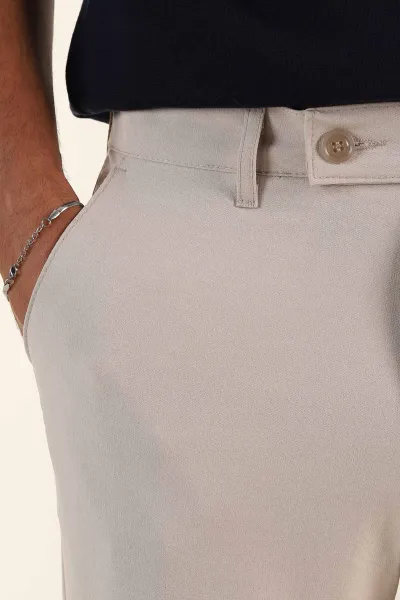 Bej Slim Fit Erkek Kumaş Pantolon 391453