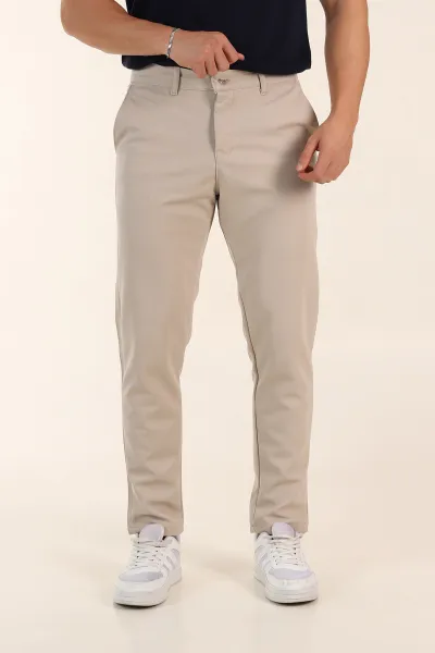 bej-slim-fit-orme-kumas-erkek-pantolon-391308