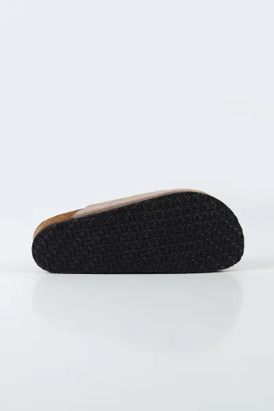 Bej Süet Kadın Loafer Terlik 500436
