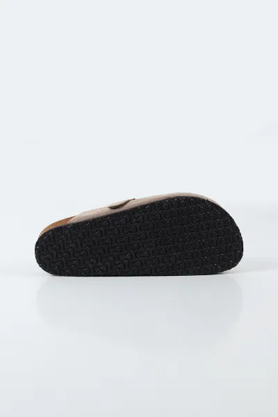 Bej Süet Sabo Toka Detaylı Kadın Loafer Terlik 500449