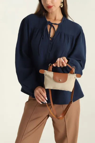 Bej Taba Mıknatıs Kapaklı Kadın El ve Omuz Çantası 296750